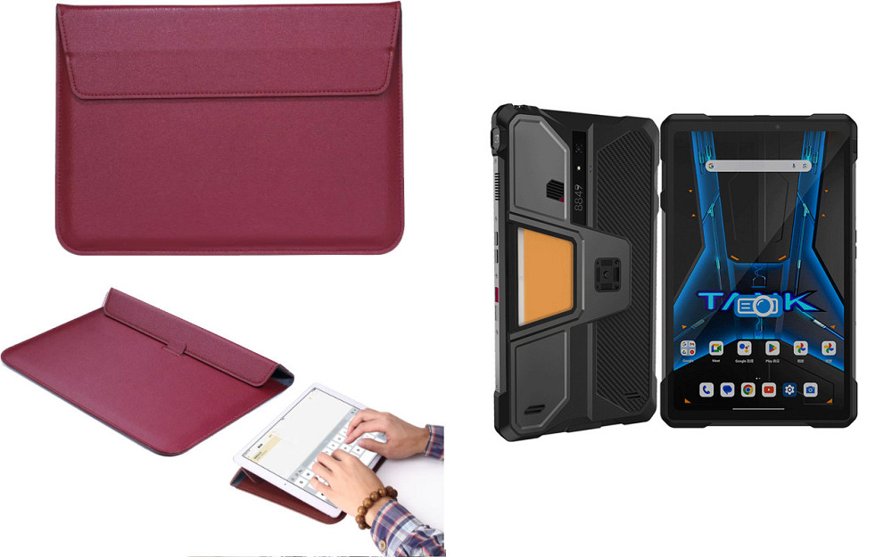 Чохол-конверт VitoCase для Unihertz Tank Pad, з функцією підставки для планшета Бордовий Київ - фото 1