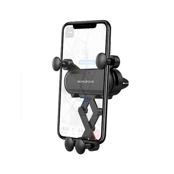 Тримач для мобільного BOROFONE BH18 Journey series in-car phone holder, carbon fiber pattern durable Київ