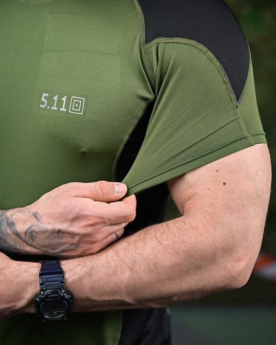 Тактична футболка 5.11 oliva/black ПП7651 Одеса - фото 5