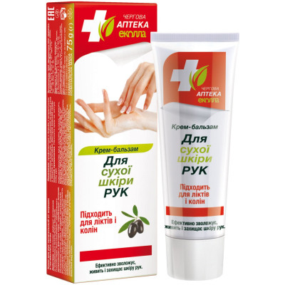 Крем для рук Біокон Дежурная Аптека Эколла для сухой кожи рук 75 г (4820008319791) Винница - изображение 1