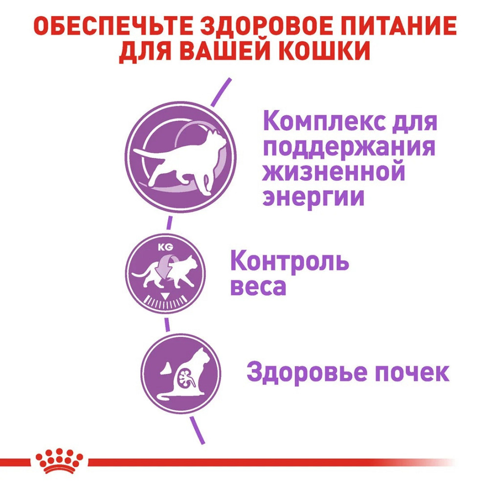 Royal Canin Sterilised 7+ (Рояв Канін Стерелайдз 7+) сухий корм для стерилізованих кішок 7 - 12 років 1.5 кг. Запоріжжя - фото 3