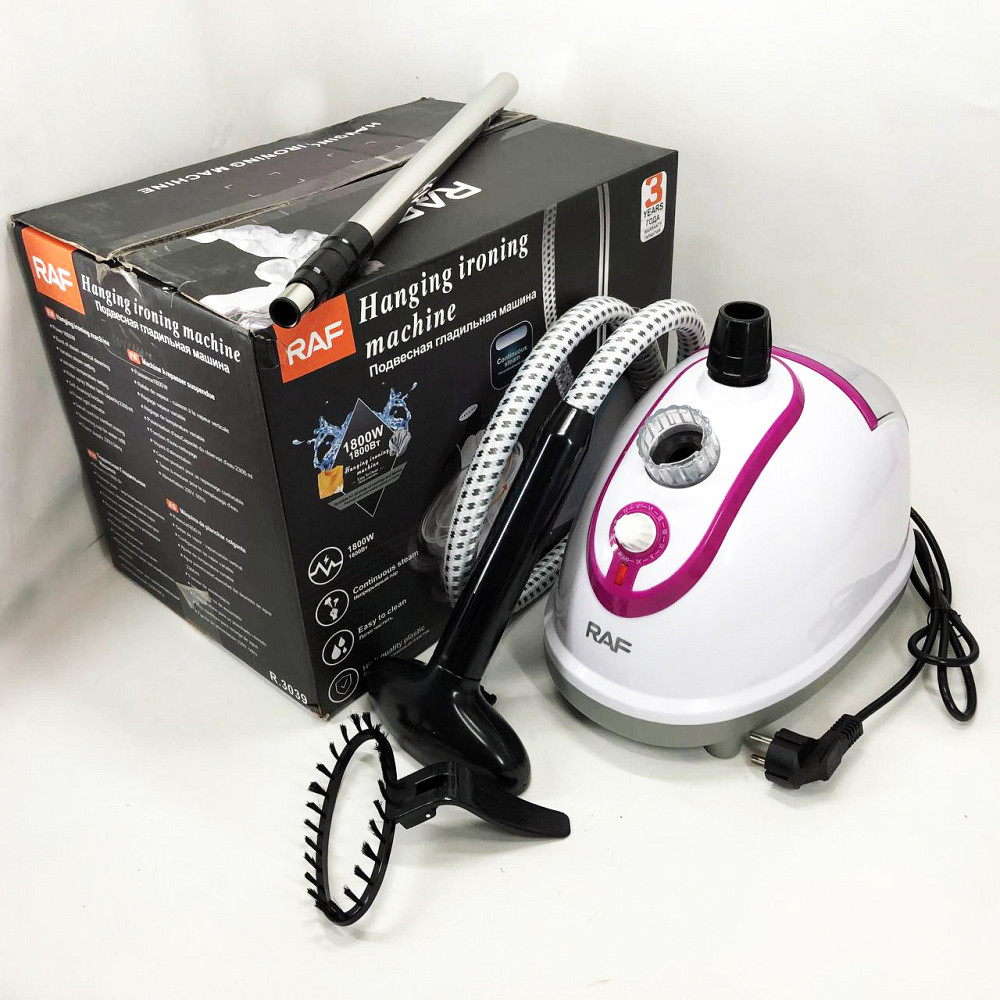 Отпариватель для одежды вертикальный RAF R.3039 со стойкой для одежды 1800 Вт. MB-945 Цвет: розовый Киев - изображение 10
