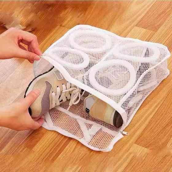 Мішок для прання взуття із захисними вставками на два відділення 28 х 24.5 х 8 см UW-44 Львів