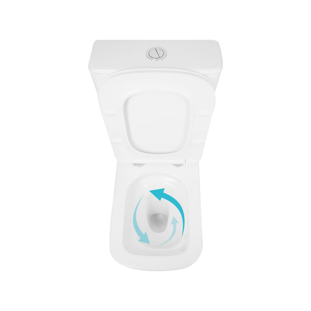 Унітаз підлоговий Qtap Tern Ultra Quiet безобідковий із сидінням Soft-Close QT17226003AW White Київ - фото 14