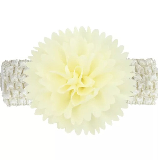 Повязка для девочки на голову с цветком 30-50 см бежевый Киев - изображение 1