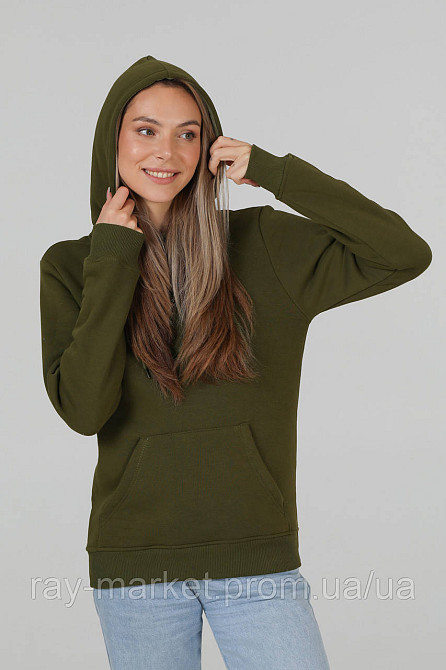 Худі базове утеплене Ray Basic хакі (U0401W-Khaki) 3XL Київ - фото 2