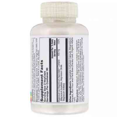 Мінерали Solaray Аспартат Магнію, Magnesium Asporotate, 400 мг, 180 капсул (SOR-13223) Вінниця