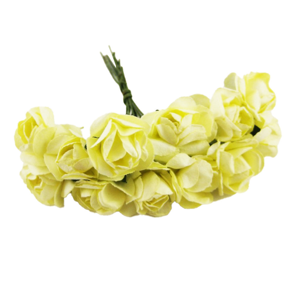 Декоративні троянди для творчості KV-729 пучок 12 штук Вінниця - фото 1