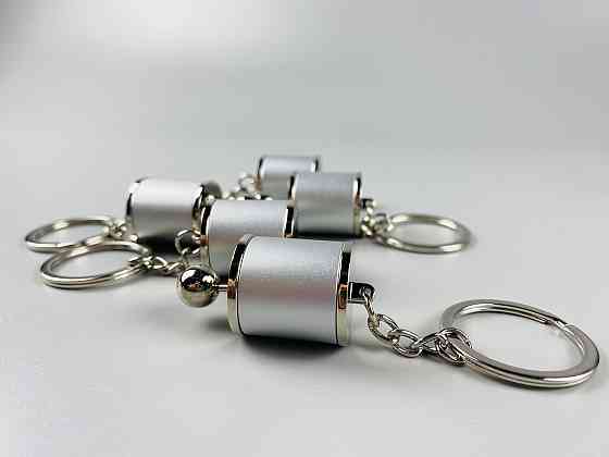 Брелок коробка передач для ключів, брелок КПП на ключ для водія з металу сріблястий з металу Мукачево