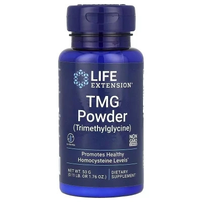 Витаминно-минеральный комплекс Source Naturals Триметилглицин, ТМГ, 500 мг, TMG Powder (Trimethylglycine), Life Extension, 50 г (LEX-34905) Винница - изображение 1