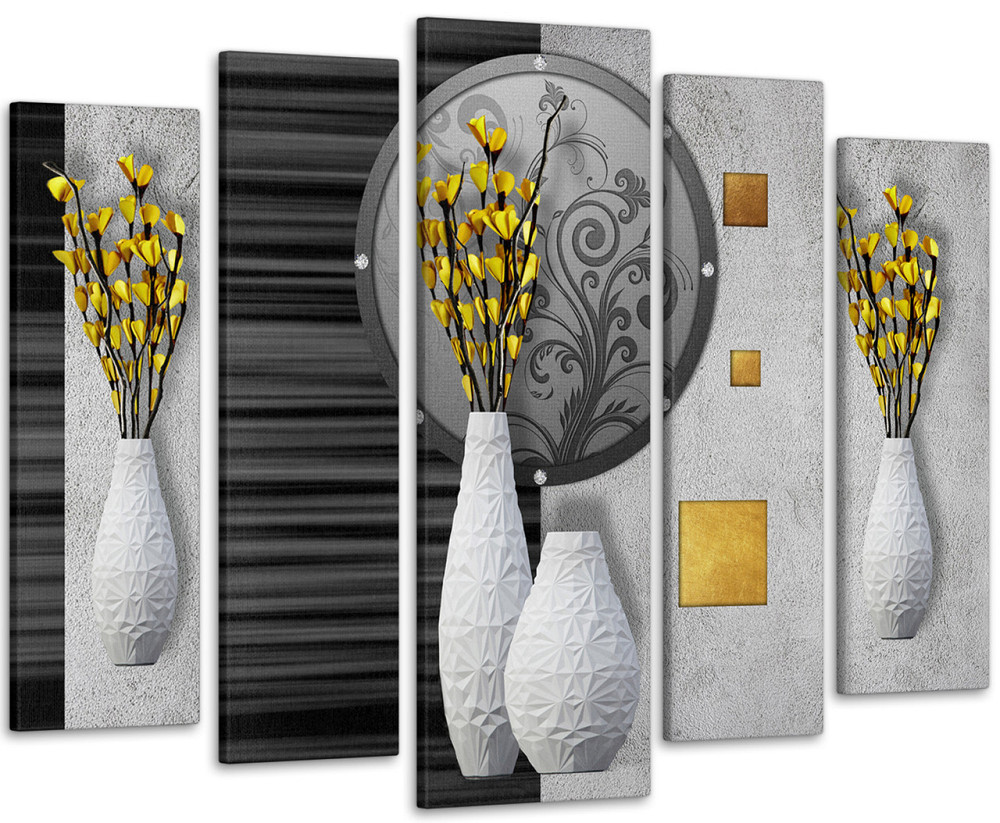 Модульная картина Цветы Абстракция Art-197_5 99x140 см Киев - изображение 1