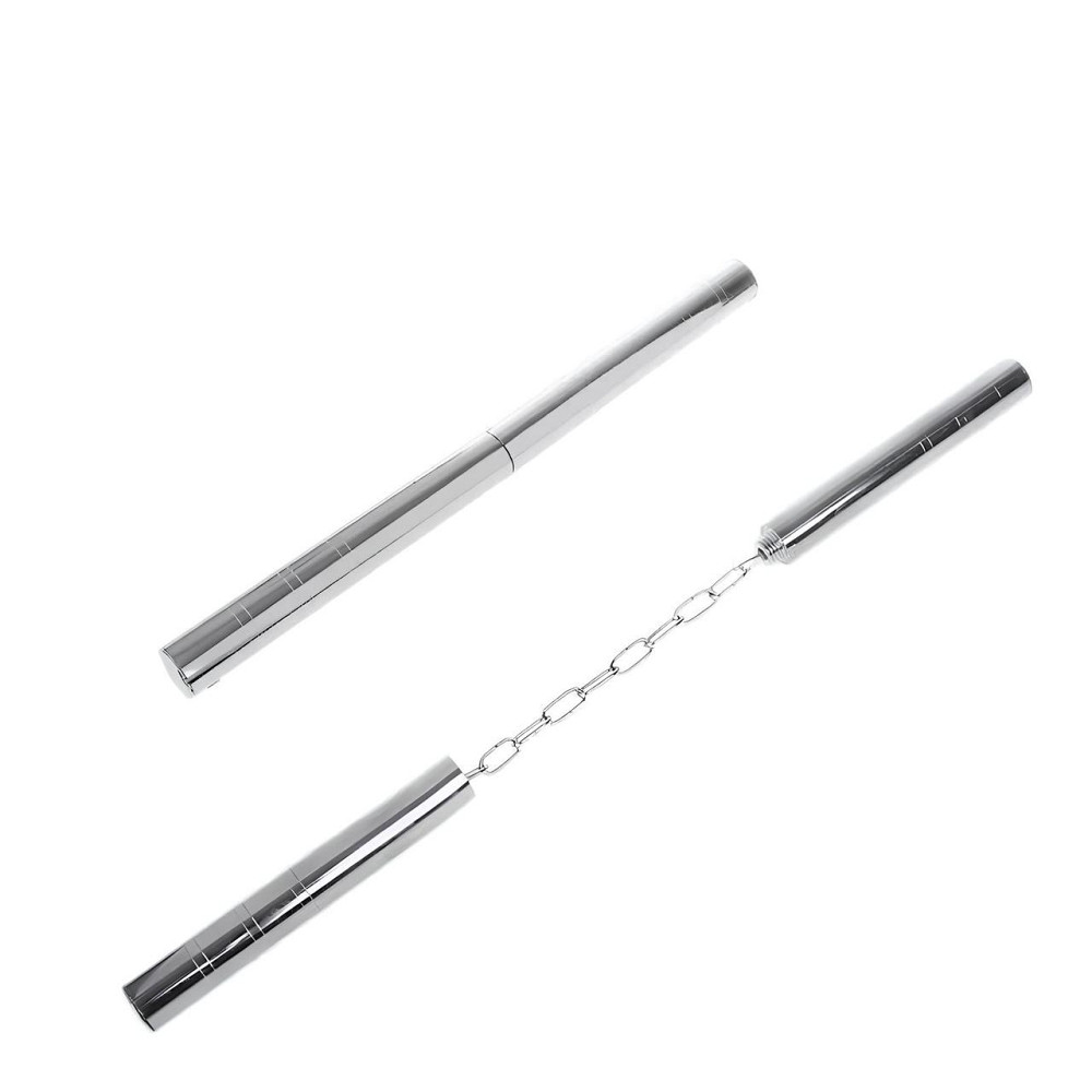 Складные стальные нунчаки RESTEQ 36,5 см — металлические тренировочные палки для единоборств, боевых искусств, трюков и коллекции Киев - изображение 1