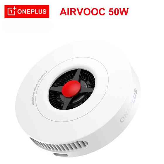 Бездротова магнітна зарядка OnePlus AirVOOC 50 W для смартфонів із підтримкою бездротової зарядки (біла) Миколаїв
