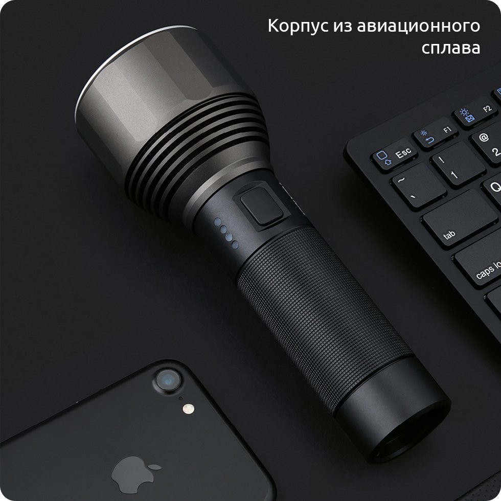 Світлодіодний ліхтарик Xiaomi NexTool Outdoor Flashlight NE0126 (Чорний) Николаев - изображение 7