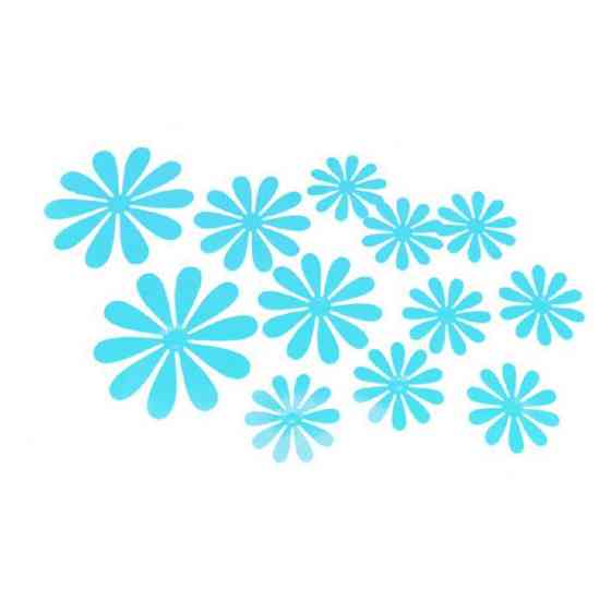 Бірюзові квіточки на меблі, стіну - 12шт. Київ