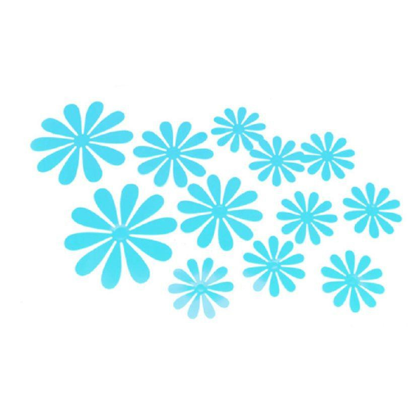 Бірюзові квіточки на меблі, стіну - 12шт. Київ - фото 2