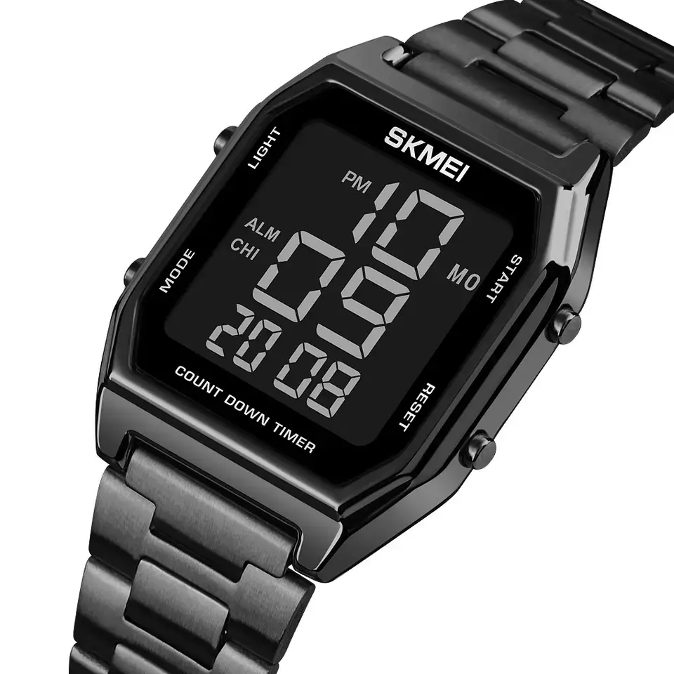 Чоловічий наручний годинник Skmei 1735 (Чорний з чорним циферблатом Київ - фото 3