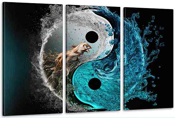 Модульна картина у вітальню/ спальню   Інь-Янь      ART-109_3A 100х150 см Київ