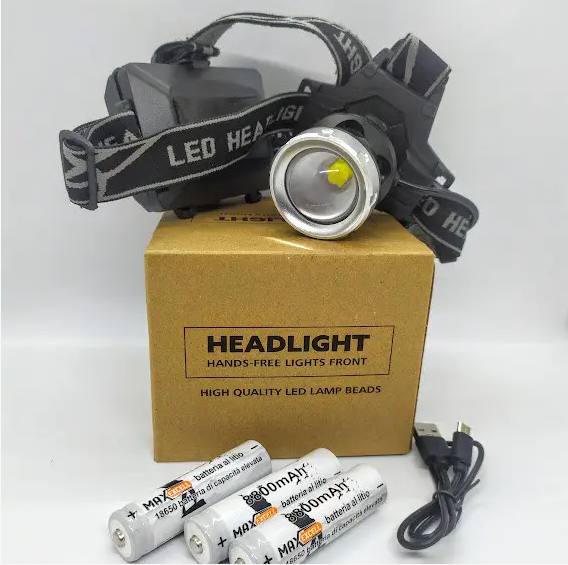 Ліхтарик налобний BAILONG BL-8070-P50 3*18650 4 режими роботи, фокусування ZOOM, дальність до 1200м 8092 Одеса - фото 2