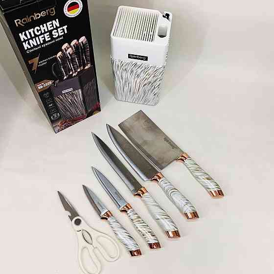 Хорошие ножи для поваров, Набор ножей для кулинарных задач, Качественный набор ножей с подставкой ZP-59 Львов