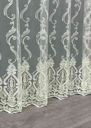 Тюль фатин с вышивкой Корд Цвет молочный 1853т Киев