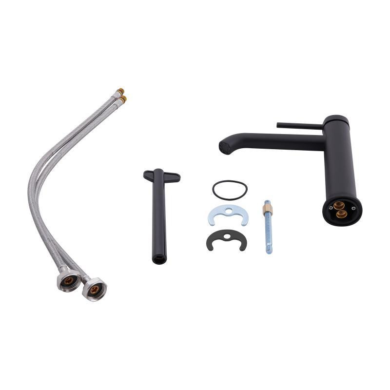 Смеситель для раковины Qtap Robin QTROB1060M102B (k35), однорычажный, низкий, Black Matt Харьков - изображение 3