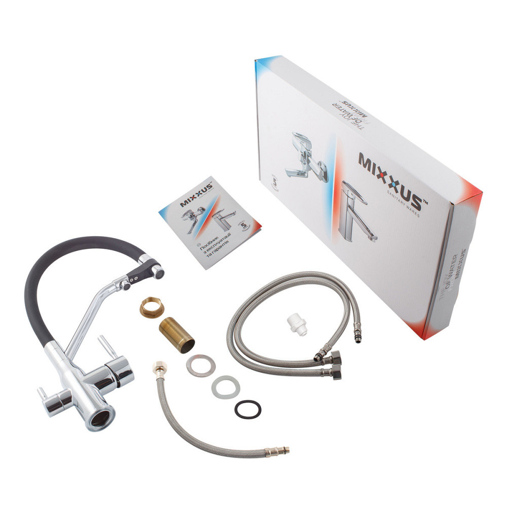 Кухонный смеситель MixxusPremium Gravity 021 REFL.BLACK (MI6977) высокого качества Харьков - изображение 8