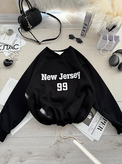 Унисекс базовый стильный свитшот трехнить на флисе Одесса - изображение 1