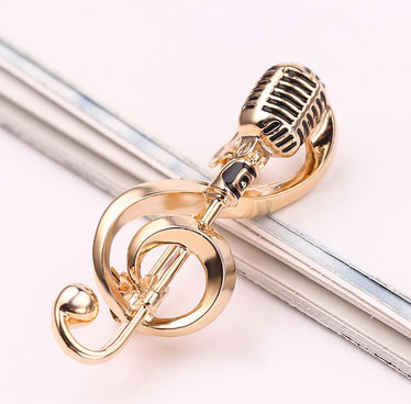 Брошь подарок музыканту Скрипичный ключ-Микрофон Киев - изображение 3