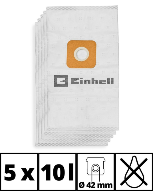 Мішки синтетичні до пилососів Einhell 10 л, 5 шт (2351262) Київ - фото 3