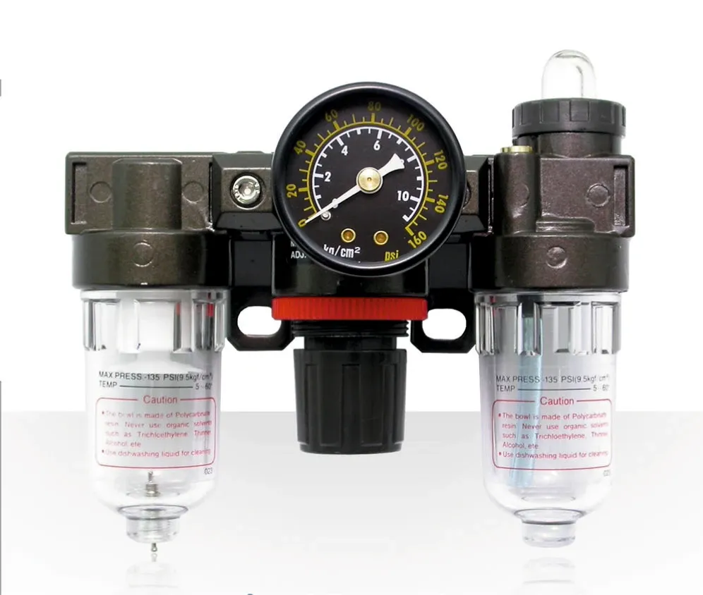 Блок підготовки повітря 1/4" тонкого очищення mini (фільтр + регулятор + маслододавач (0-10bar) Forsage F-SA-1100 Одеса - фото 1