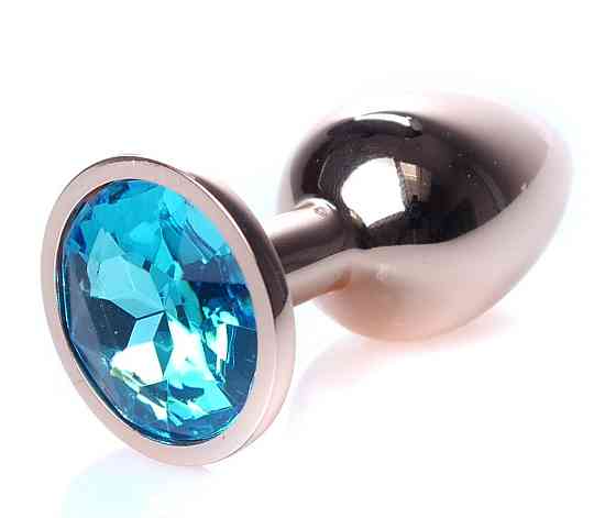 Анальна пробка Boss Series - Jewellery Red Gold PLUG Light Blue S, BS6400113 Sex Aura Київ