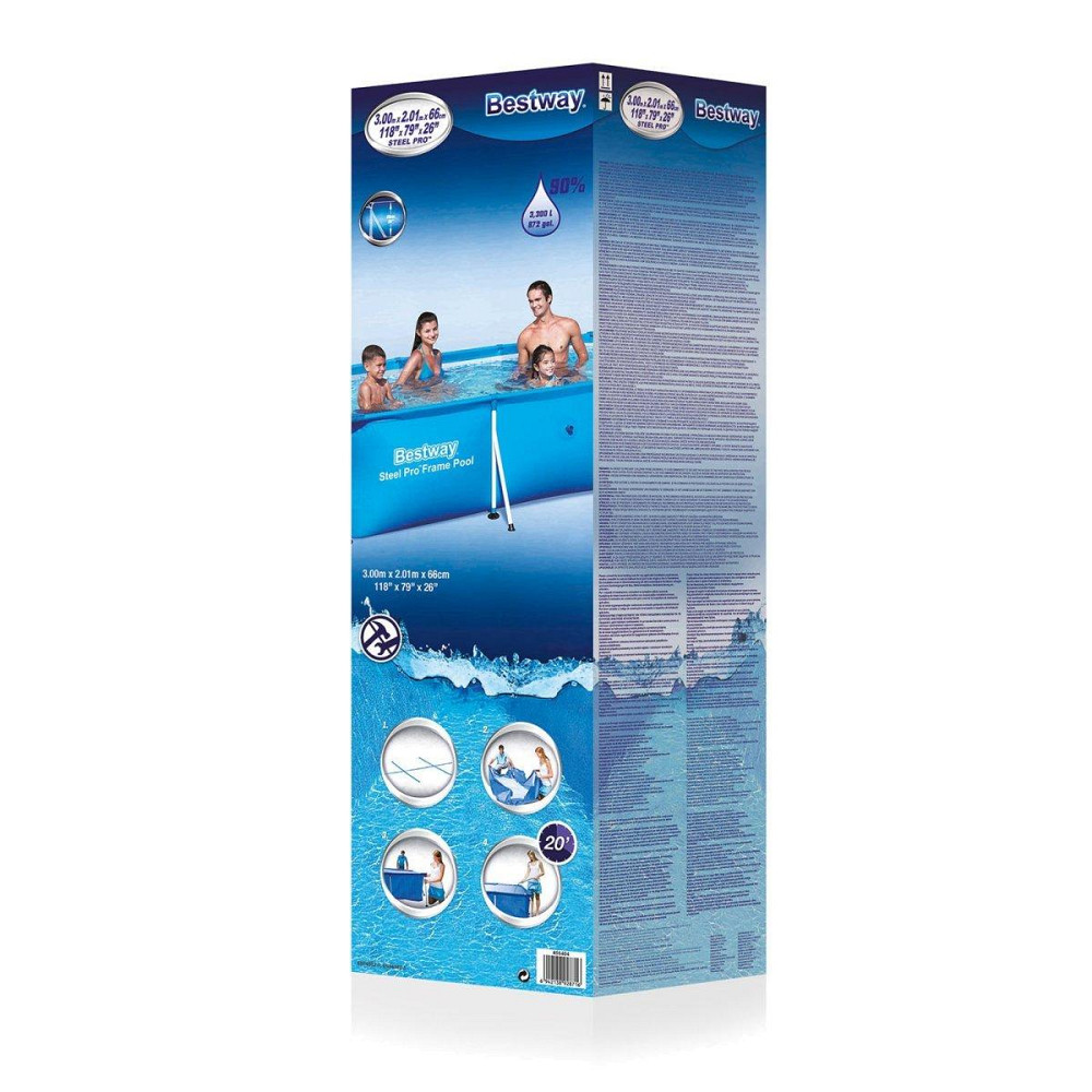 Прямоугольный каркасный бассейн 300х201х66 см Bestway 56404 Киев - изображение 2