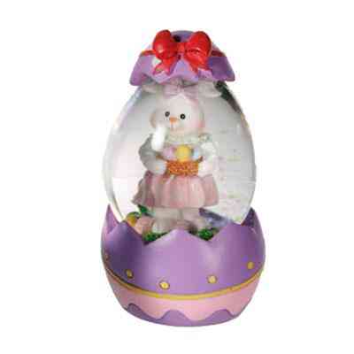 Яйце скляне "Великодній заєць" бузкове 8,5х6 см. Рівне