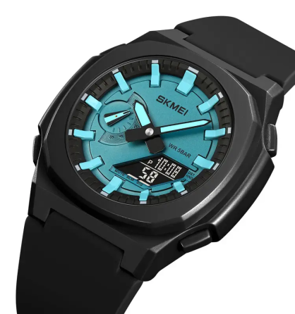 Часы мужские наручные Skmei 2091 (Черный/Голубой/Черный) Винница