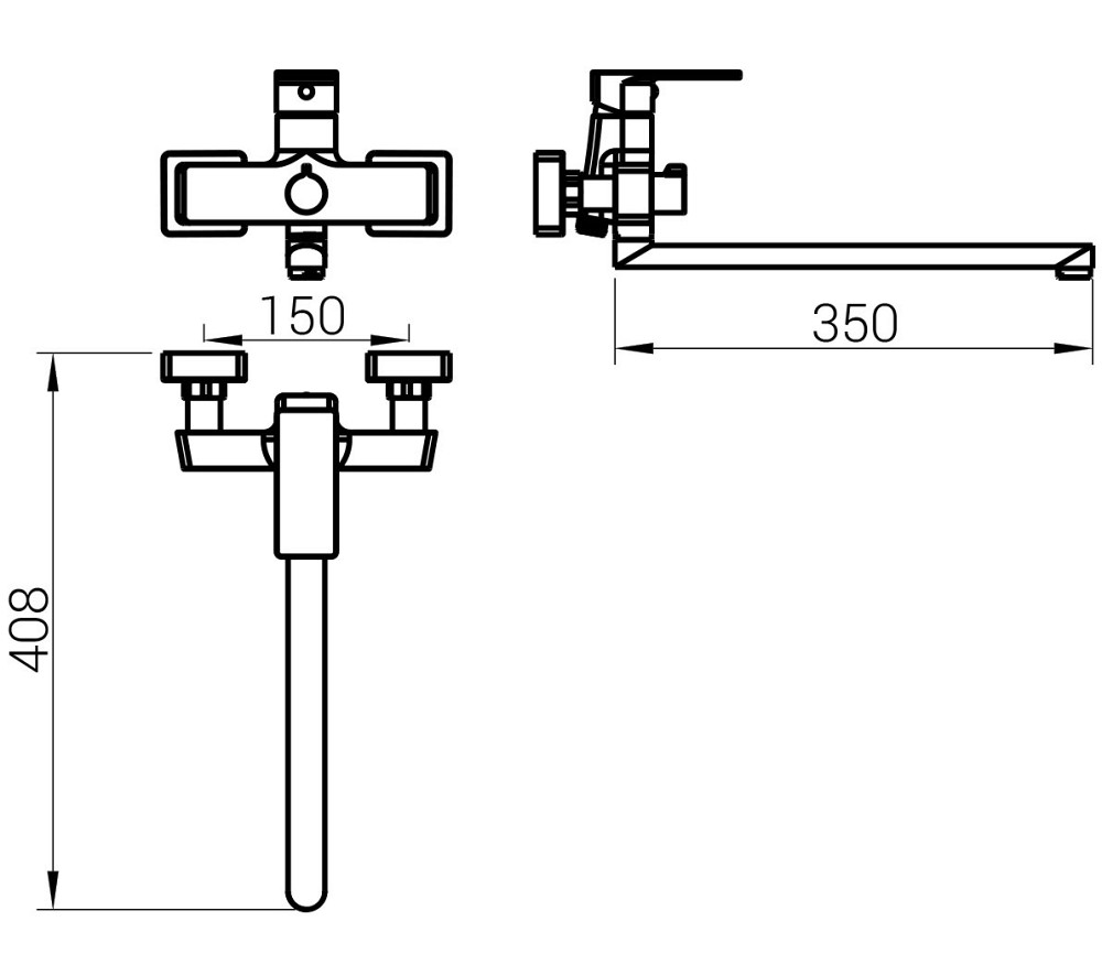 Змішувач для ванни DOMINO Dionis DDD-208 (000027294) Київ - фото 7