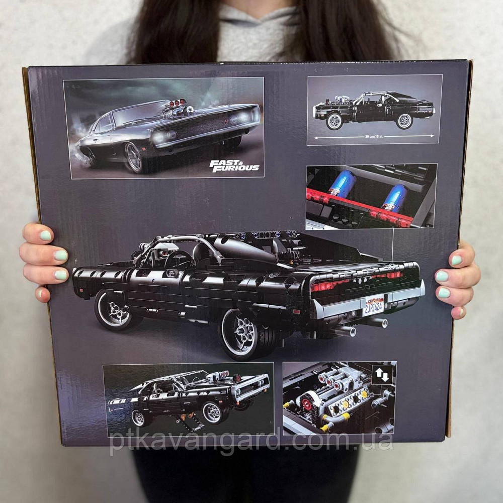 Конструктор машинка Додж Чарджер "Форсаж" 1077 деталей Technic 6096 чорний Хмельницький - фото 2