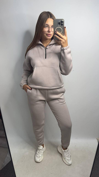 Флісовий спортивний костюм із блискавкою Капучино XS-S Харків - фото 1