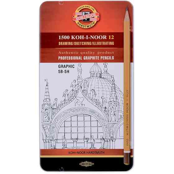 Карандаш графитный Koh-i-Noor 1502.III Graphic, 5В-5Н, 12 шт. (1502012009PL) Винница