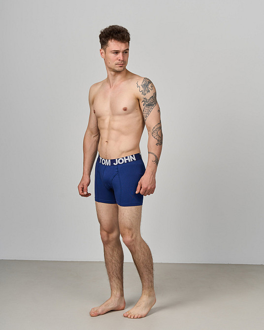Трусы-шорты мужские однотонные - Tom John 2020-5 XL, Синий Киев - изображение 4