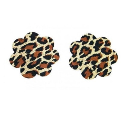 Наклейки на груди Ромашки 75 мм леопардовий Київ - фото 1