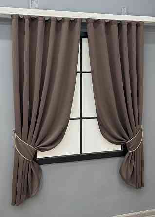Комплект коротких штор VR-Textil Bagema Rvs № 2070ш Кавовий 130х170 см 2 шт (35-0452) Київ