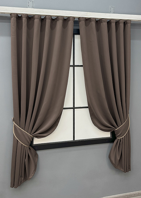 Комплект коротких штор VR-Textil Bagema Rvs № 2070ш Кавовий 130х170 см 2 шт (35-0452) Київ - фото 2