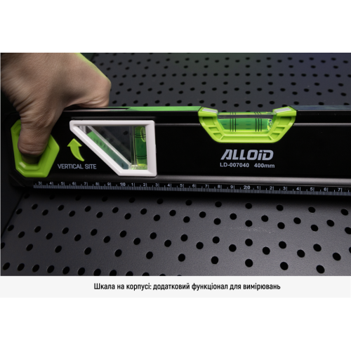 Alloid Pro. Рівень будівельний 80см, 3 капсули з магнітом та боковим вікном Одеса