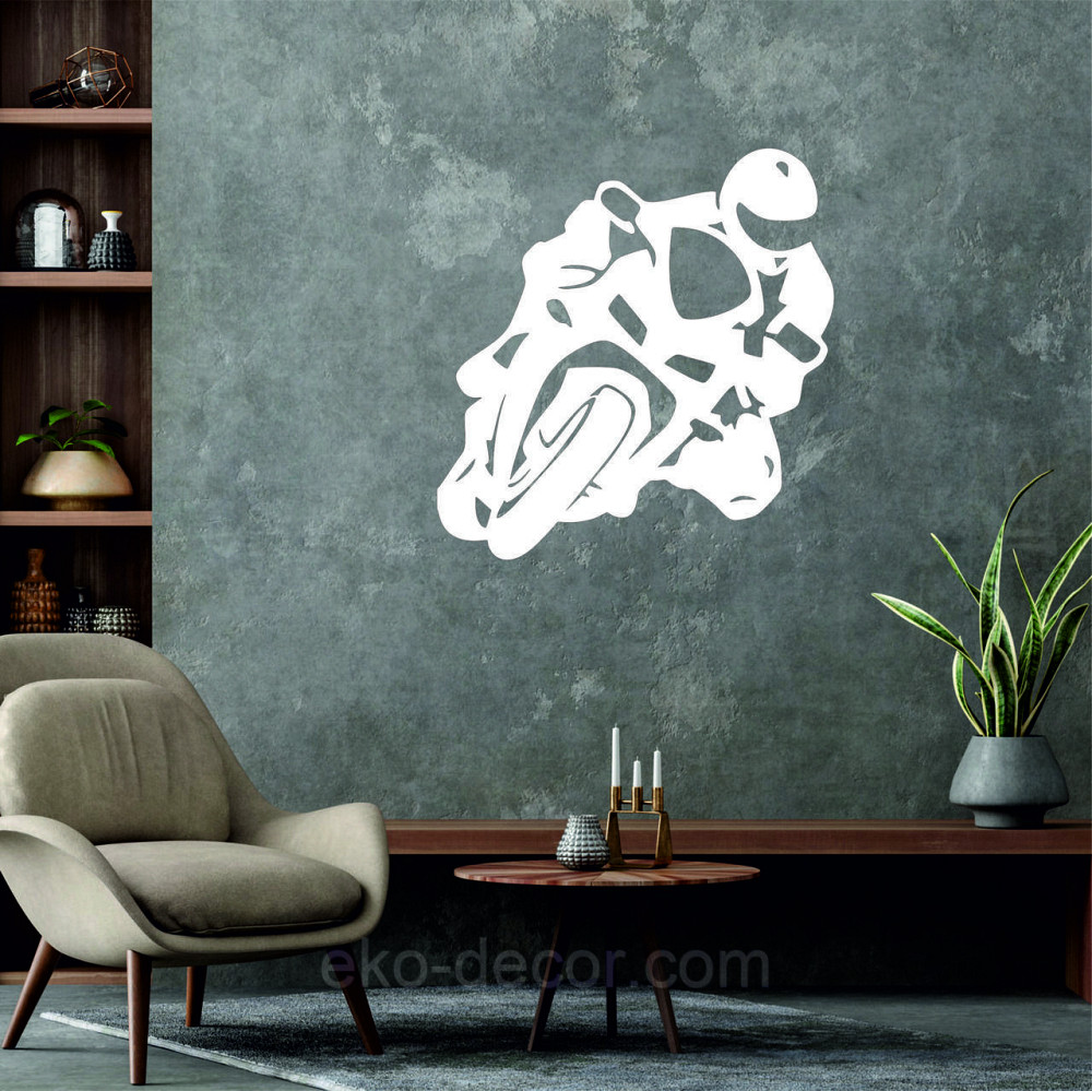 Декоративное настенное Панно «Мотоцыкл» Декор на стену 70*67 см, Белый Киев - изображение 7