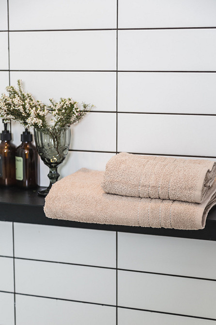 Ecotton Рушник Ecotton 70х140 см махровий банний високої щільності 420 г/м² бежевий Beige Коломыя - изображение 2