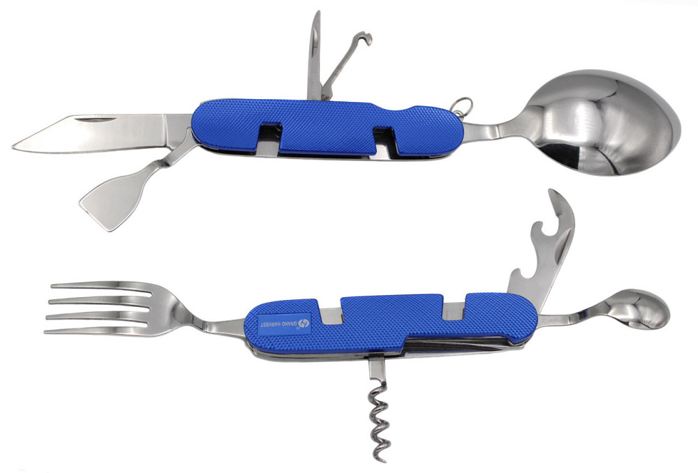 Туристичний столовий прилад L48 Синій великий Дніпро - фото 5