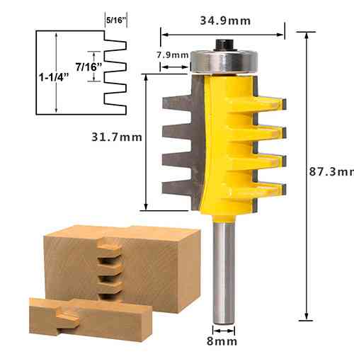 Фреза микрошип для сращивания по дереву 8мм для ручного фрезера Винница