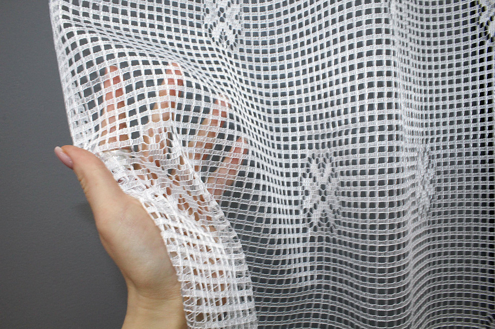 Тюль сітка висотою 1,5м, колекції "Juli" колір білий з зеленим 1377т Київ - фото 3