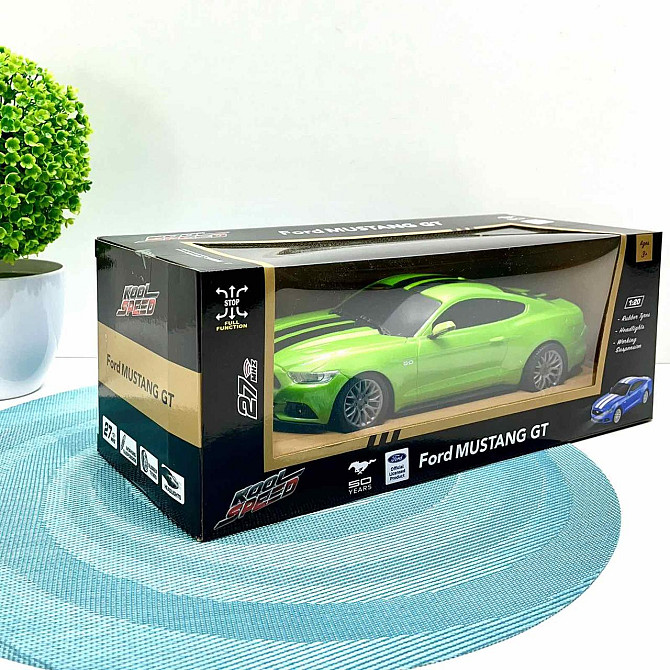 Машина Ford Mustang з гумовими колесами на радіокеруванні 1:20 Зелена (10487) Чернігів - фото 2